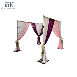 Wedding Pipe and Drape <b>Kit</b> Aluminum Pipe and Drape System Telescopic Pipe and Drape for Wedding Backdrop Decoration - Product Image 1