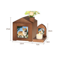 Urne personnalisée pour animaux de compagnie Chien Chat Boîte en bois Urne de crémation en cendres Petit animal Pot commémoratif Chat Chien Boîte commémorative en forme de tuyau