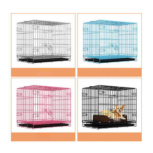 Gras pliant transport d'animaux moyennes chien et pigeon pour animaux de compagnie cage de fer - Product Image 2