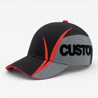 Gorra de Béisbol Premium 2026 de Dos Tonos con Detalle de Empalme Rojo Dinámico, Logotipo 3D de Alta Densidad, Sarga Pesada 21S, Personalizada, para Exportación