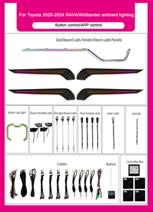 Accesorios <span class=keywords><strong>de</strong></span> Iluminación Ambiental para Automóviles SJC <span class=keywords><strong>de</strong></span> 64 Colores para <span class=keywords><strong>Toyota</strong></span> <span class=keywords><strong>RAV4</strong></span>/WILDLANDER 2020-2023, Decoración <span class=keywords><strong>de</strong></span> Iluminación Interior - Product Image 6