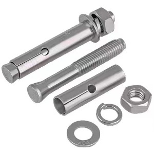 201 Stainless Steel Expansion Bolt Metric Hex Head Standard Thread Plain Finish With Nut And Washer For General Use - Product Image 1