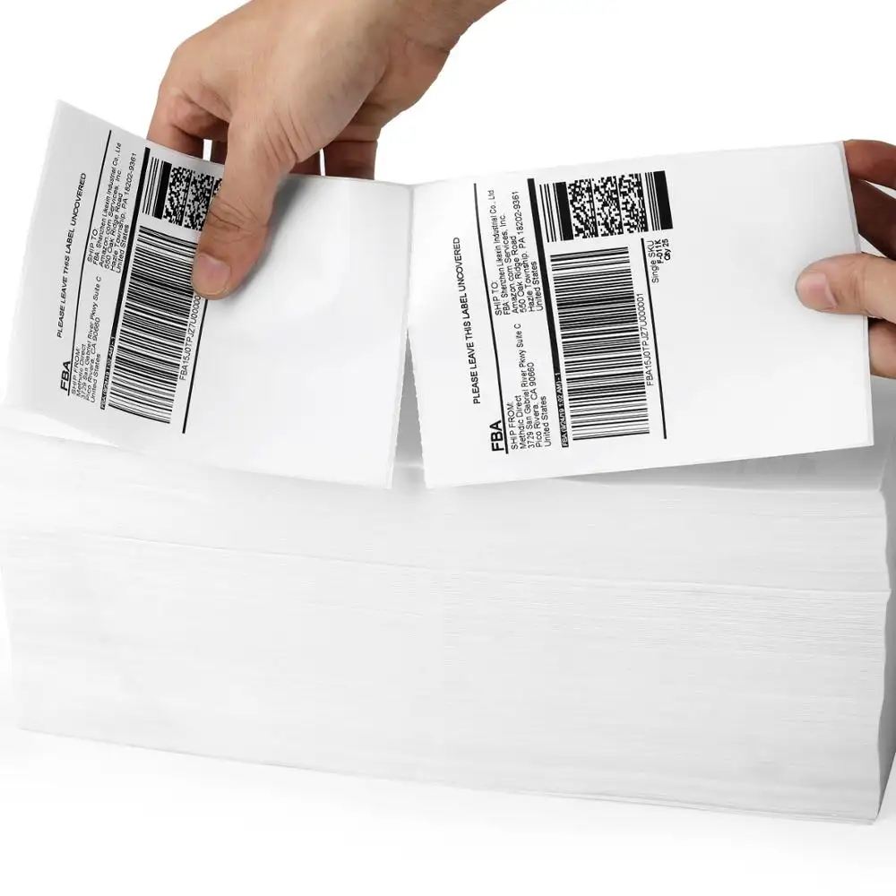 Modern Customized 4x6 Fold Logistics 3 Layer Logistic Shipping Label Roll