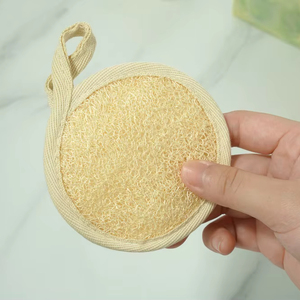 Natural <b>Reusable</b> Microfiber Loofah Facial <b>Pads</b> Soft Durable Makeup Remover Rounds Home Use Facial Cleansing <b>Pad</b> - Product Image 5