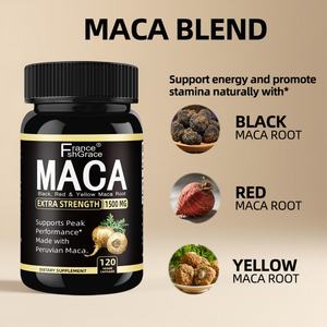 Capsules de poudre de racine de maca riche en nutriments 1500 mg Contient de l'extrait de racine de maca pour hommes et femmes Améliore l'énergie Complément végétarien - Product Image 4