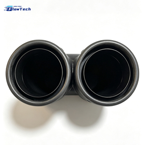 Accesorios de Modificación de Vehículos, Punta de Tubo de Escape Universal para Automóvil, Diseño de Borde con Remallado de Fibra de Carbono Negro Mate - Product Image 6
