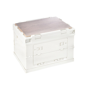 Boîte de rangement pliable pour le camping en plein air avec couvercle en bois 26L <span class=keywords><strong>60L</strong></span> Boîtes de rangement pliables multifonctionnelles en <span class=keywords><strong>plastique</strong></span> pour le camping - Product Image 5