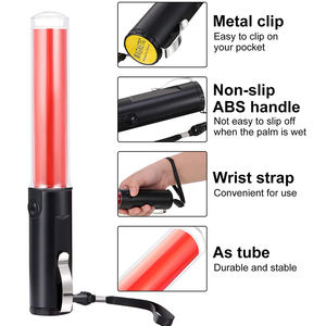 多目的空港航空マーシャリング安全交通管制トーチ<span class=keywords><strong>LED</strong></span>ストロボフラッシュライト交通信号棒 - Product Image 6