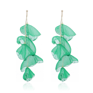 Mode lumière dentelle Rose fleur boucles <span class=keywords><strong>d</strong></span>'oreilles fil tissu Floral <span class=keywords><strong>longue</strong></span> couche gland boucles <span class=keywords><strong>d</strong></span>'oreilles plage Costume boucles <span class=keywords><strong>d</strong></span>'oreilles pour les femmes - Product Image 4