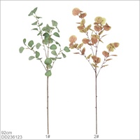 Vente en Gros de Feuilles d'Argent Artificielles en Plastique Fausses Plantes DIY Arrangements Floraux de Mariage