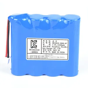 KC 인증서 18650 배터리 팩 10400mAh 3.7v 1S4P (2600mAh) 충전식 리튬 이온 배터리 18650 리튬 이온 배터리 셀