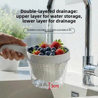 Passoire de cuisine portative personnalisée OEM, panier de lavage et d'égouttage pour légumes et fruits, passoire à riz en PP de qualité alimentaire, robuste, marque QiXin, design moderne
