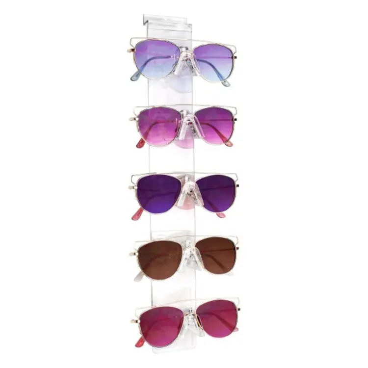 Portability Custom Clear Acrylic Sunglasses Holder Glasses Stand Riser Sunglasses Organizer Sunglasses Rack for Home Store