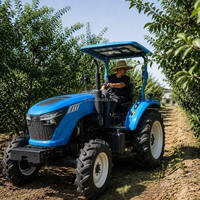 Tracteur agricole Ruijie fabriqué en Chine, moteur diesel Yuchai Euro 5 CE EPA, transmission par engrenages, 4 roues motrices