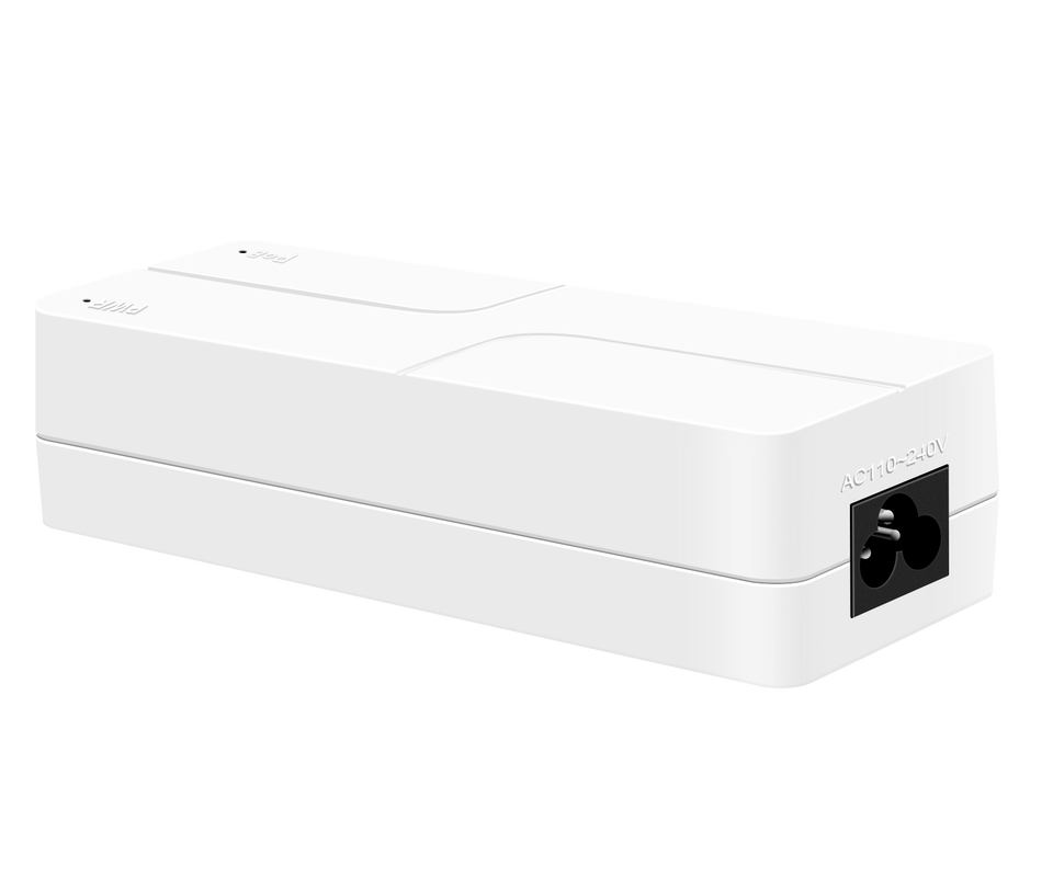 2025 New Wholesale 52v 2.5g Ethernet Poe Injector Ieee802.3af/at/bt For Hikvision Ip Camera