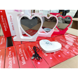 Vendite calde sublimazione bianco cornice fotografica personalizzata Led magico amore specchio con caricatore Usb luce notturna per regalo di san valentino - Product Image 5