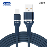 Kabel Data Pengisian Cepat YooKiE 60W CB80 Tipe-C dengan Konduktor Tembaga Murni Berlapis Seng dan Jalinan Nilon untuk Ponsel dan Komputer