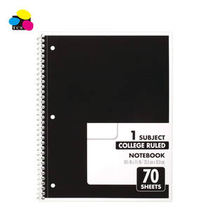 10 1/2x7 1/2 pulgadas 6 embalado 1 sujeto 70 hojas cuadernos espirales con reglas universitarias con colores surtidos - Product Image 1
