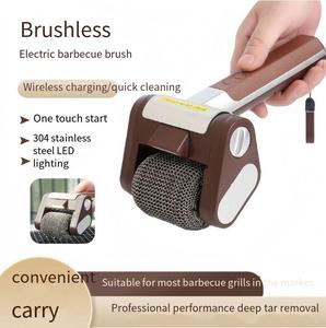 Electric Grill Cleaning <b>Brush</b> Rechargeable BBQ Cleaner with LED Light Steel <b>Wire</b> Roller Cordless Portable Outdoor Grills - Product Image 3