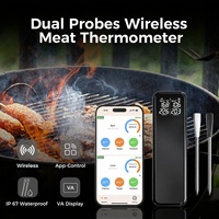 Thermomètre de cuisson intelligent sans fil haut de gamme pour barbecue avec double sonde IP67 820FT, certifié CE RoHS FCC LFGB, pour four, fumoir, dinde, cadeau de Noël