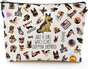 Trousse à cosmétiques Berger allemand, trousse de <span class=keywords><strong>maquillage</strong></span> amusante pour les amoureux des chiens, femmes et filles, cadeaux pour les propriétaires de chiens - Product Image 1