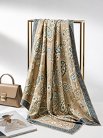 Foulard Bandana en Soie de Mûrier Sergée 100% pour Femme, Carré 65cm, pour Tête, Cou, Cheveux, Sac, Cadeau, Doux, Satiné, Luxe