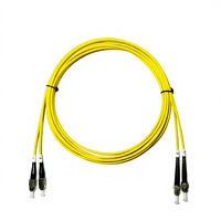 Câble de raccordement optique Hanke en PVC jaune blindé monomode double cœur double tube avec connecteur LC G657A1 pour utilisation intérieure 1