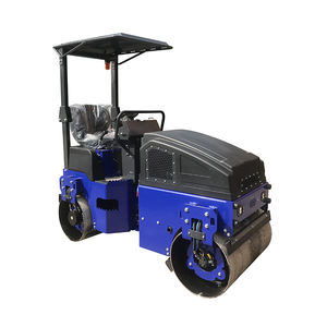Kubota 1 Tonne Ride-On Doppelt rommel Hydraulischer Antriebs fertiger Pflaster <span class=keywords><strong>Padfoot</strong></span> <span class=keywords><strong>Roller</strong></span> Mini Vibrations-Straßenwalzen-Verdichter motor pumpe - Product Image 1