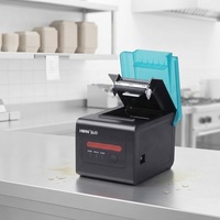 Imprimante thermique de commande de cuisine haute vitesse 80 mm avec alarme sonore et lumineuse, étanche, pour tickets de caisse de restaurant