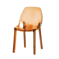 Chaises de salle à manger modernes, chaise de salle à manger transparente violette, chaise de salle à manger en plastique PC, chaise de salle à manger de restaurant