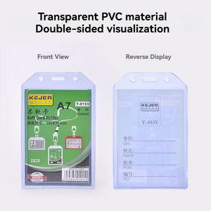 Usine en gros PVC souple porte-carte Portable housse de protection pour cartes de jeu bureau employé <span class=keywords><strong>permis</strong></span> de travail étudiant cartes d'identité - Product Image 2
