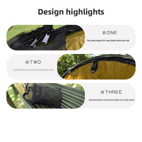 Hamac double portable pour le camping en plein air, lit de camping automatique à ouverture rapide avec moustiquaire à fermeture éclair, polyamide, capacité de poids de 300 kg