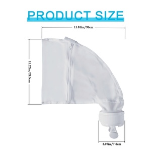 Sac filtrant de remplacement pour <span class=keywords><strong>robot</strong></span> nettoyeur de <span class=keywords><strong>piscine</strong></span>, sac en maille anti-feuilles avec fermeture éclair pour sac de débris de <span class=keywords><strong>robot</strong></span> nettoyeur de <span class=keywords><strong>piscine</strong></span> - Product Image 2