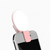 Mini Anneau Lumineux LED 10 LED Durable et Pratique pour Selfie, Flash d'Appoint pour Téléphone Portable, 3 Supports, Matériau ABS/PC, Couleurs Réglables