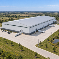 Bâtiment industriel métallique préfabriqué pour entrepôt, usine, stockage et logistique, grande structure en acier pour zones à haut volume d'activités