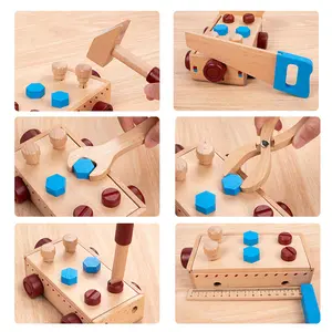Venta caliente niños montaje desmontaje herramientas juego de juguetes Montessori juguetes educativos de construcción