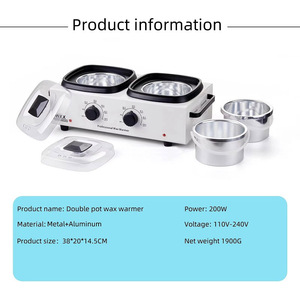 Latest Design Explosive Double Wax Pot 1200ml Capacity Rapid Melting Hair Removal Double Pot Wax Heater - Product Image 6