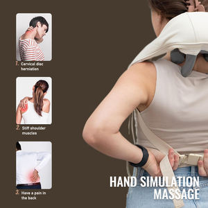 Masajeador inalámbrico de cuello y hombros, masajeador de cuello y espalda Shiatsu con calor calmante para aliviar el dolor, tejido profundo - Product Image 4