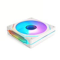 Ventilateur RGB silencieux OEM 120 mm blanc pour boîtier PC avec télécommande 6 broches et ventilateur de refroidissement ARGB pour CPU, supporte les refroidissements colorés pour boîtiers de jeu