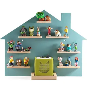NOR28 Tonie Shelf for up to 33 Tonie Figures - Toniebox Shelf in House Motif 55 x 47 x 19 cm for Boys and Girls | Children's Roo