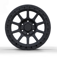S3-000335 18-24 Llantas de aluminio forjado personalizadas, negro mate, de malla, tipo plato profundo, estándar DOT, para Jeep Wrangler