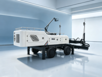 Robot de nivellement compact à laser pour pose de carreaux, machine à pomper légère avec contrôle tactile, haute efficacité et nivellement précis pour