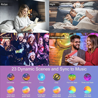 Lámpara de Pie de Esquina RGB con Control Inteligente por Aplicación, Sincronización Musical para Sala de Juegos, Iluminación Ambiental, Decoración del Hogar