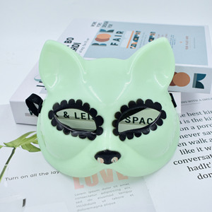 Masque de chat fantôme fluorescent vert pour Halloween HLC, masque de Jason qui brille dans le noir, masques de personnage pour cosplay et fêtes - Product Image 6
