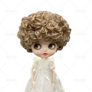 Fujia Nueva Peluca de Lana Rizada Resistente al Calor con Cara de Burbuja, Gorra Mediana, Fibra de Alta Temperatura, Estilo Dibujos Animados - Product Image 5