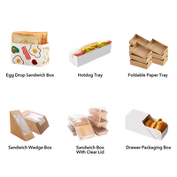 Boîte d'emballage de petit déjeuner personnalisée pour gaufres, boîte à sandwich en papier