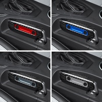 Convient pour Ford Mustang, couvre-frein à main en fibre de carbone véritable, modification intérieure, autocollant décoratif en fibre de carbone