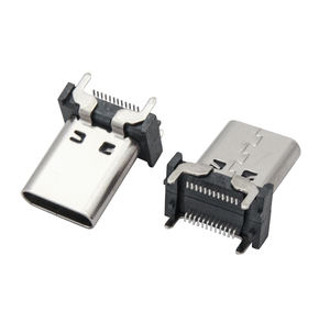 USB C 2.0 암 커넥터 15mm 높이 수직 SMT 유형 C 충전 케이블 포트 높은 가시성 USB 커넥터 - Product Image 1