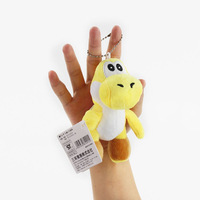 Porte-clés en peluche petit dinosaure plombier 10 couleurs, pendentif dinosaure mignon de dessin animé, breloque de sac, accessoires, cordon de téléphone, vente en gros