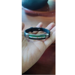 Reloj personalizable con bandera de acero inoxidable, pulsera de silicona, bandera nacional de Siria, pulsera de goma de silicona para promociones - Product Image 1